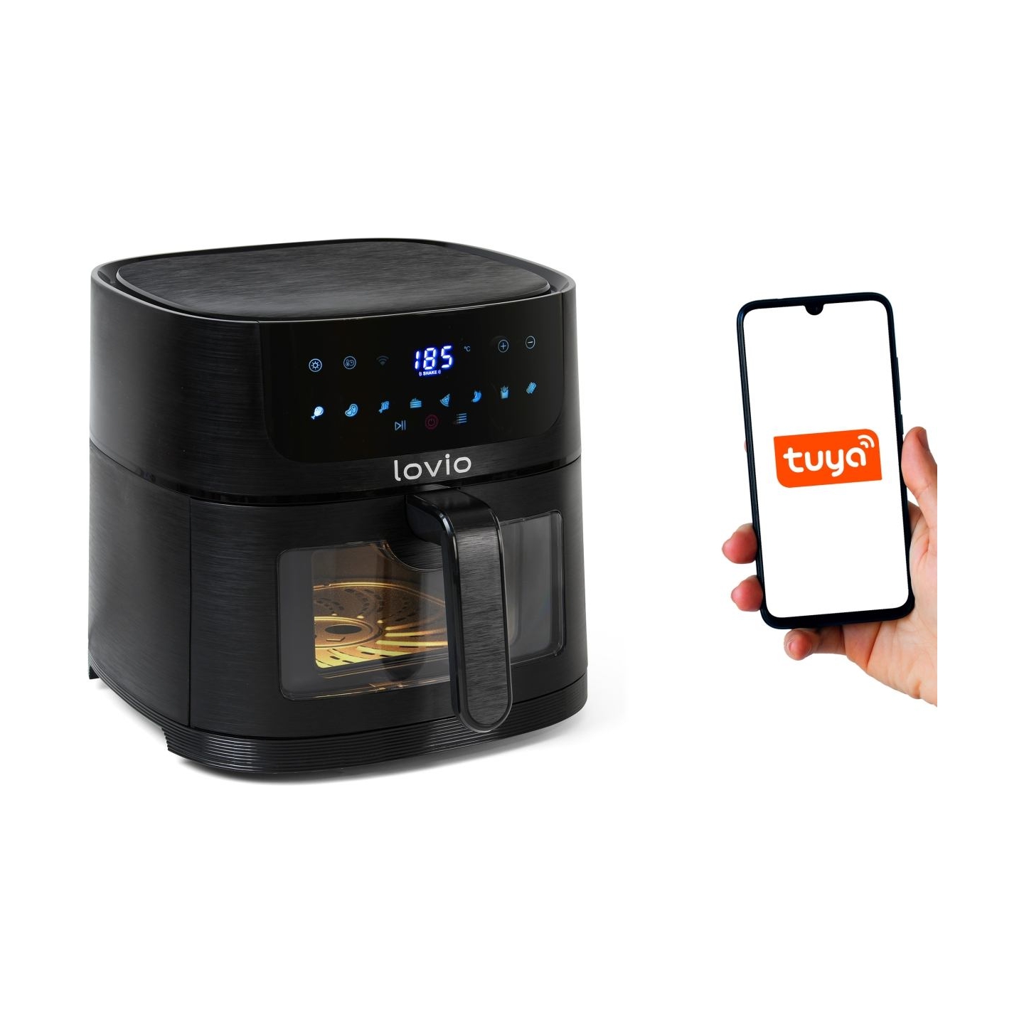 Lovio LVAF002BK PureFry XL Smart 6L Black