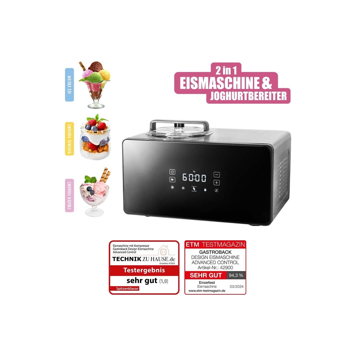Gastroback 42900 Design Ice Cream Maker Advanced Control