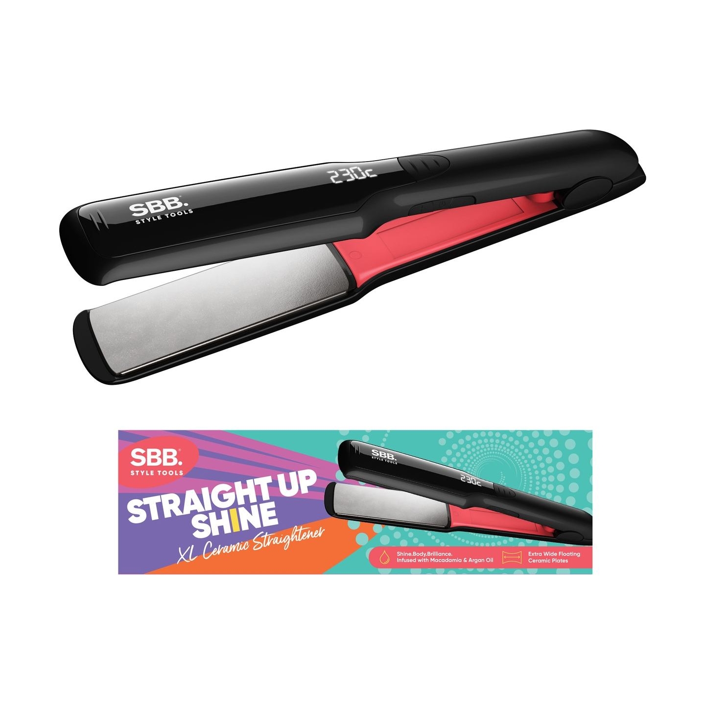 Sbb. SBST-2000-EU Straight Up Shine XL Ceramic Hair Straightener