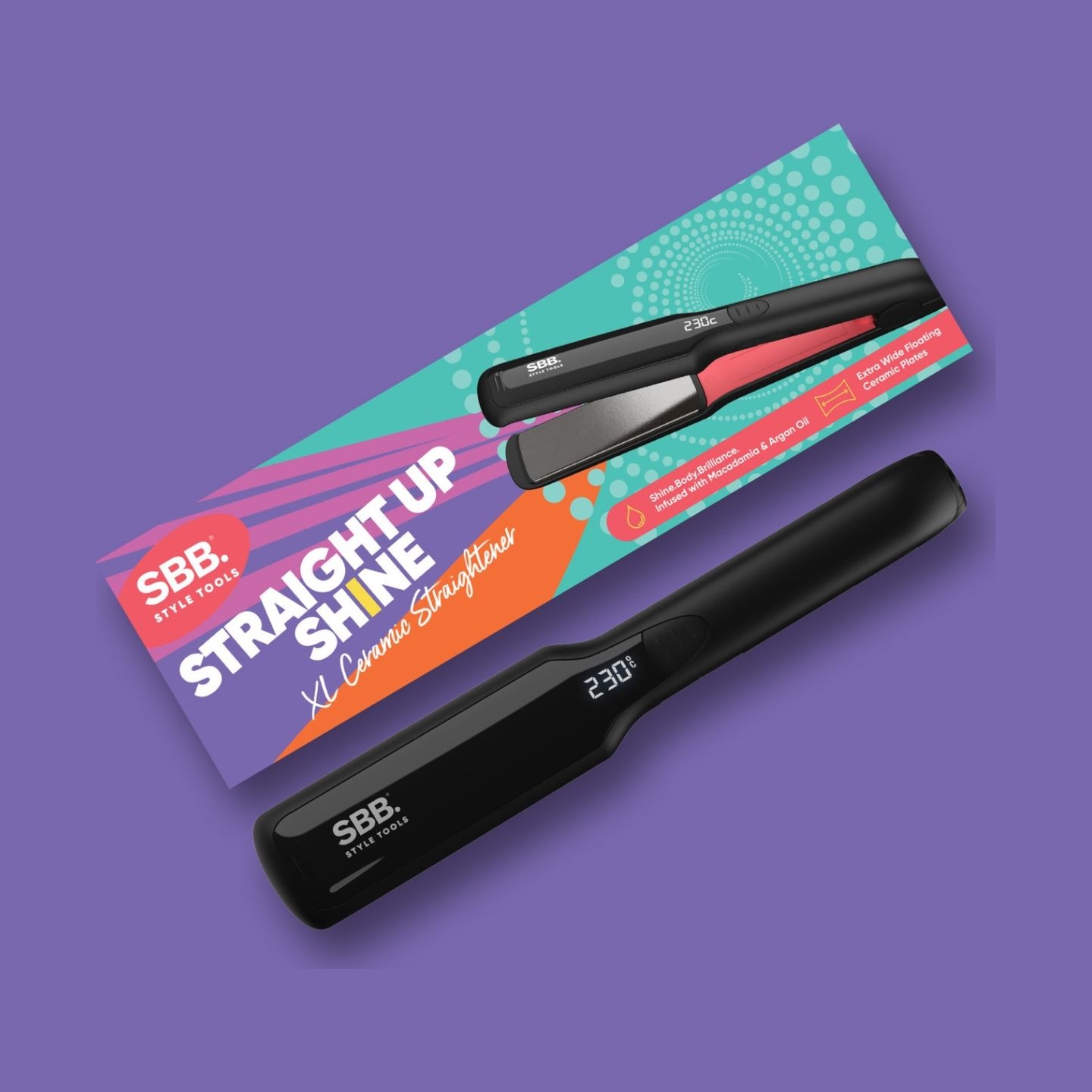 Sbb. SBST-2000-EU Straight Up Shine XL Ceramic Hair Straightener