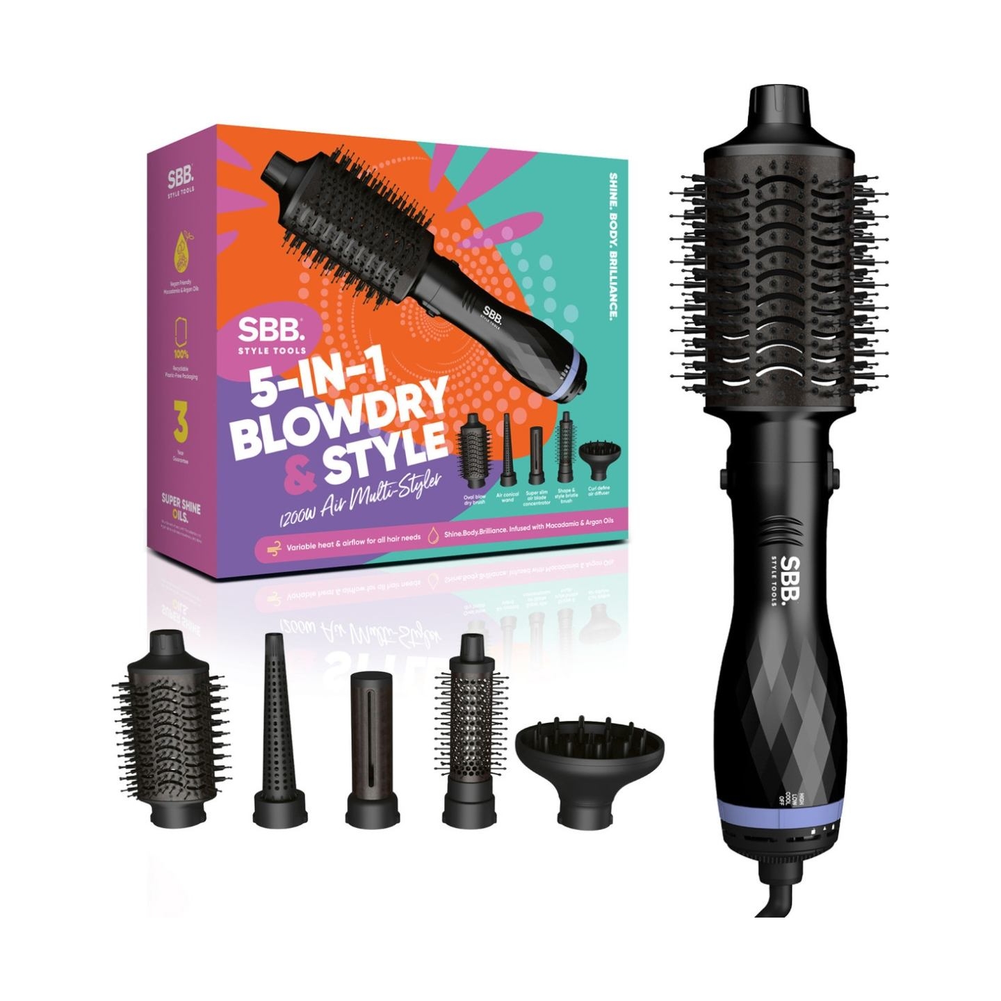 Sbb. SBDR-2850-EU 5 in 1 Blowdry and Style