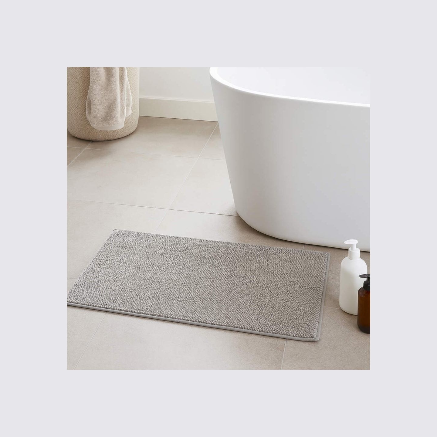 Beldray LA00000099NEU7 Anti-mould Memory Foam Bath Mat 50 x 80 cm, Grey