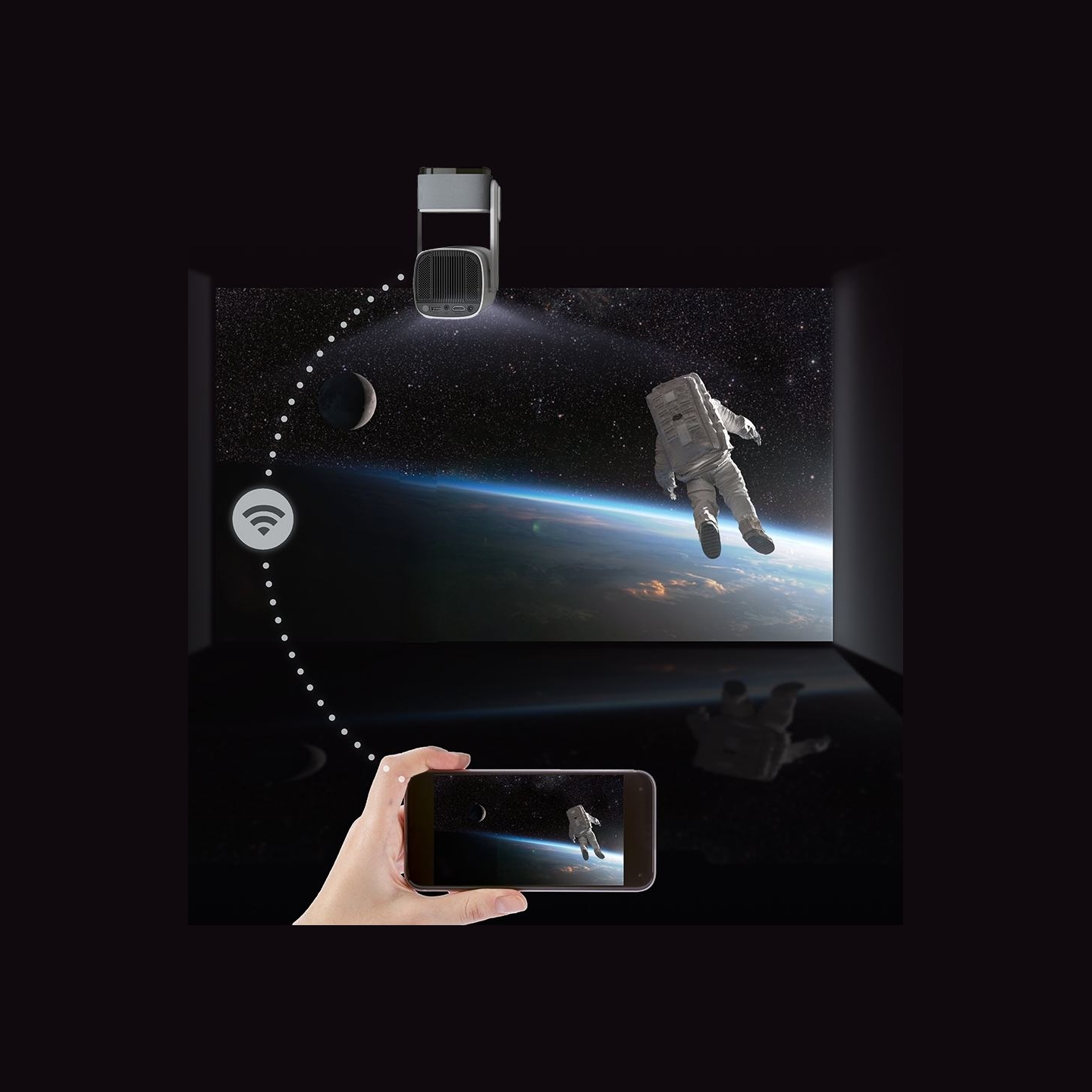 Manta PMA102M24 MultiVision Portable Smart Projector