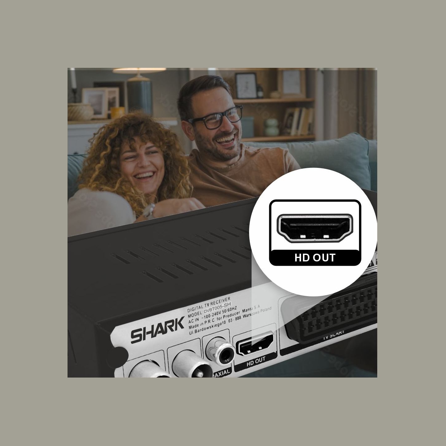 Manta DVBT005-SH Tuner for TV DVBT-T2/HEVC SHARK