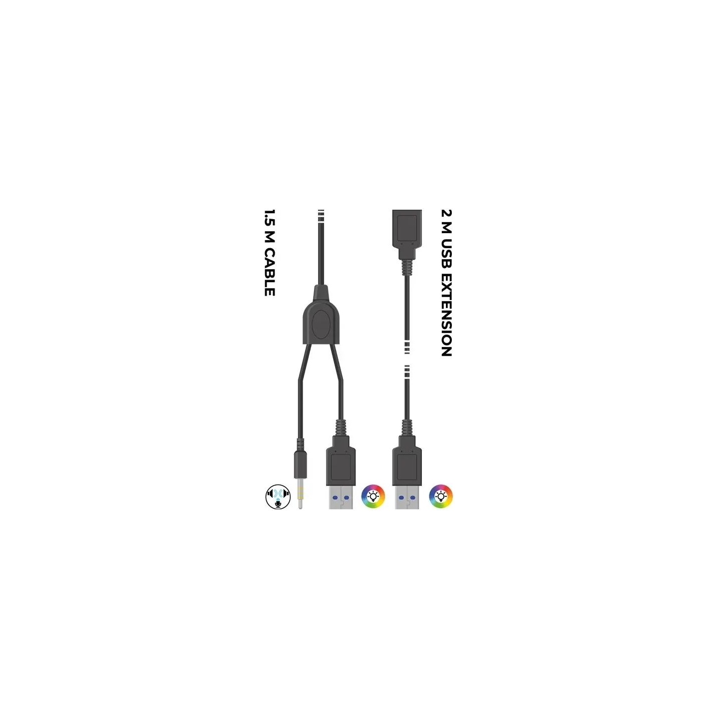 Subsonic Spectra LED Gaming Headset Black