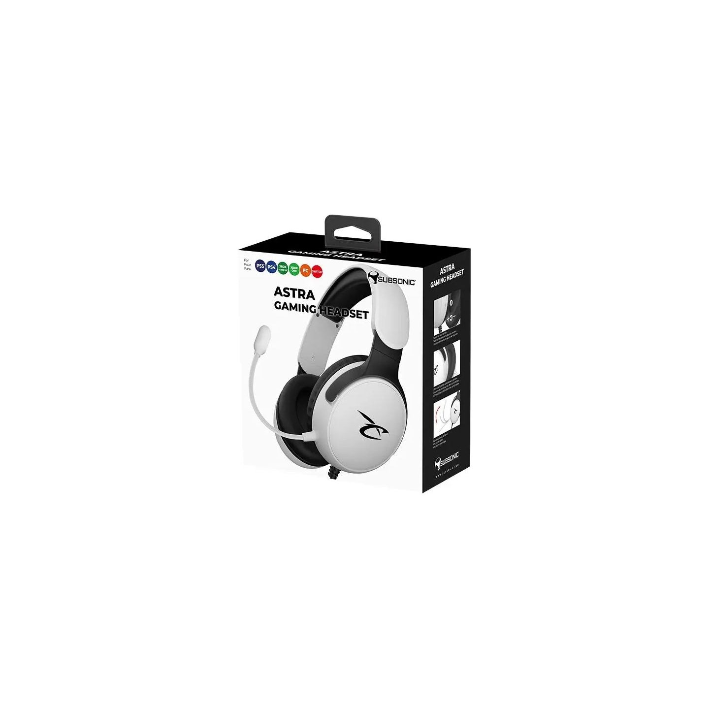 Subsonic Astra Gaming Headset White/Black