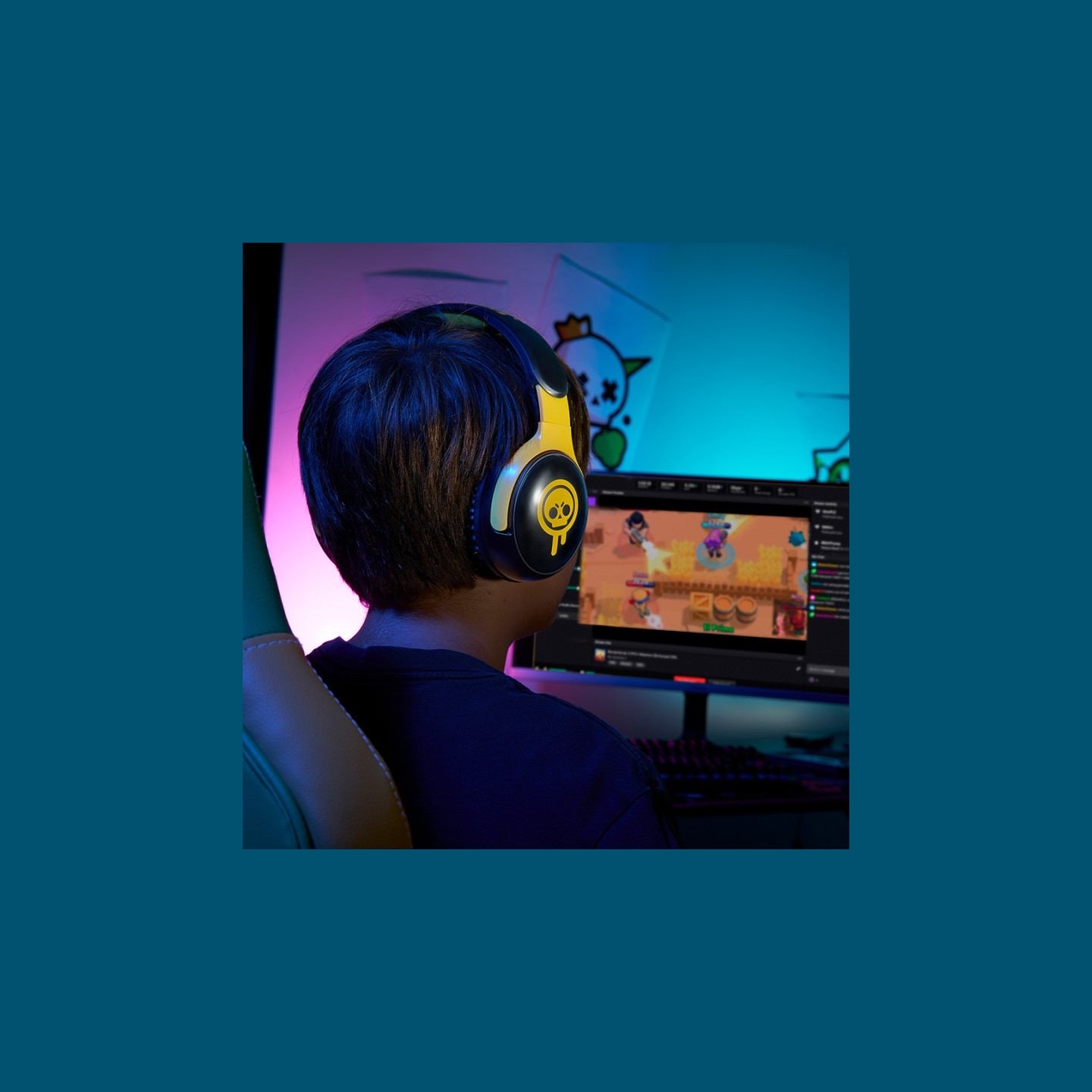 Subsonic Gaming Headset Brawl Stars Drippy Skull