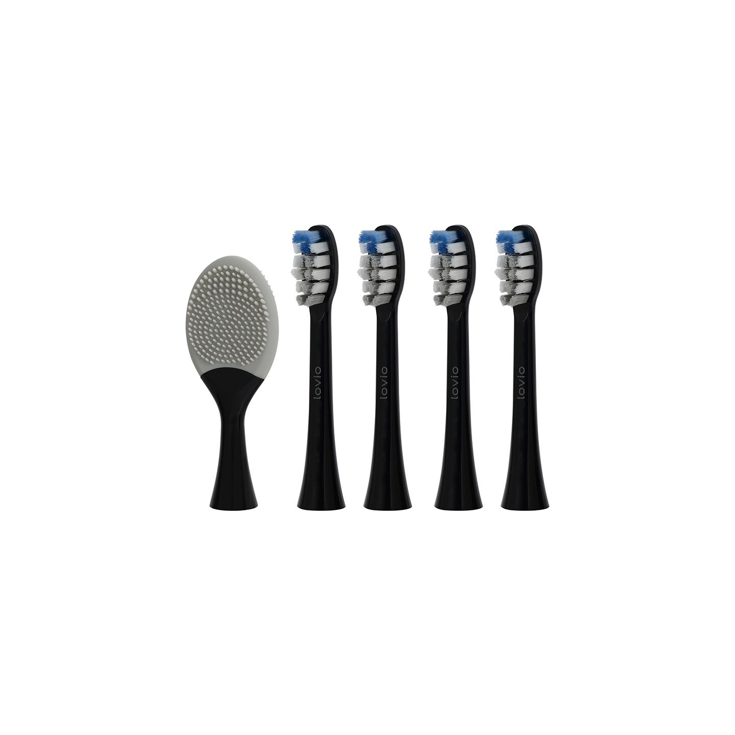 Lovio LVTB124BK-HM SonicProtect PRO Toothbrush Heads Medium Black