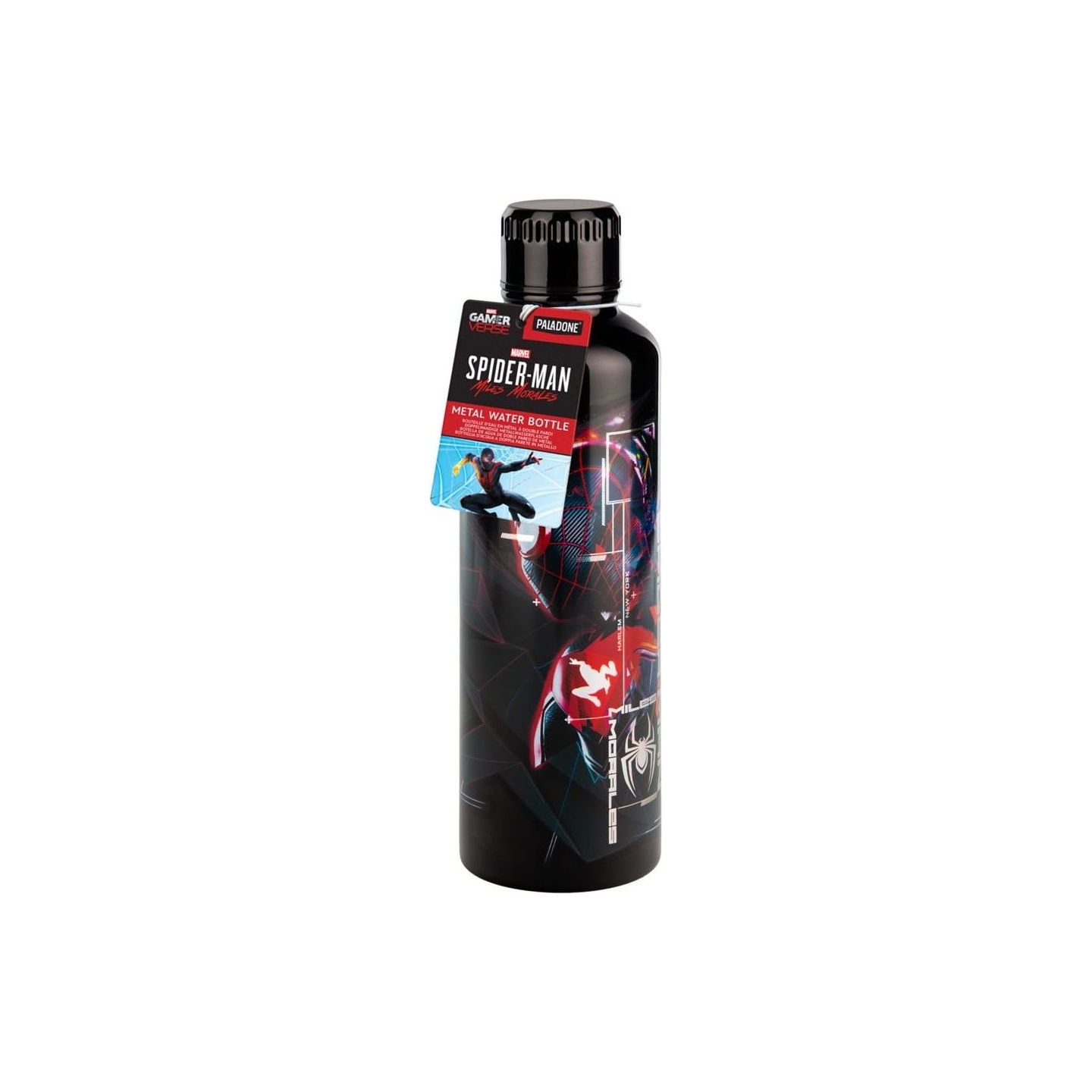 Paladone Spiderman Miles Morales Metal Water Bottle