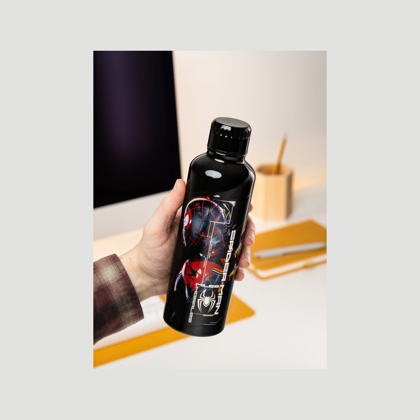 Paladone Spiderman Miles Morales Metal Water Bottle