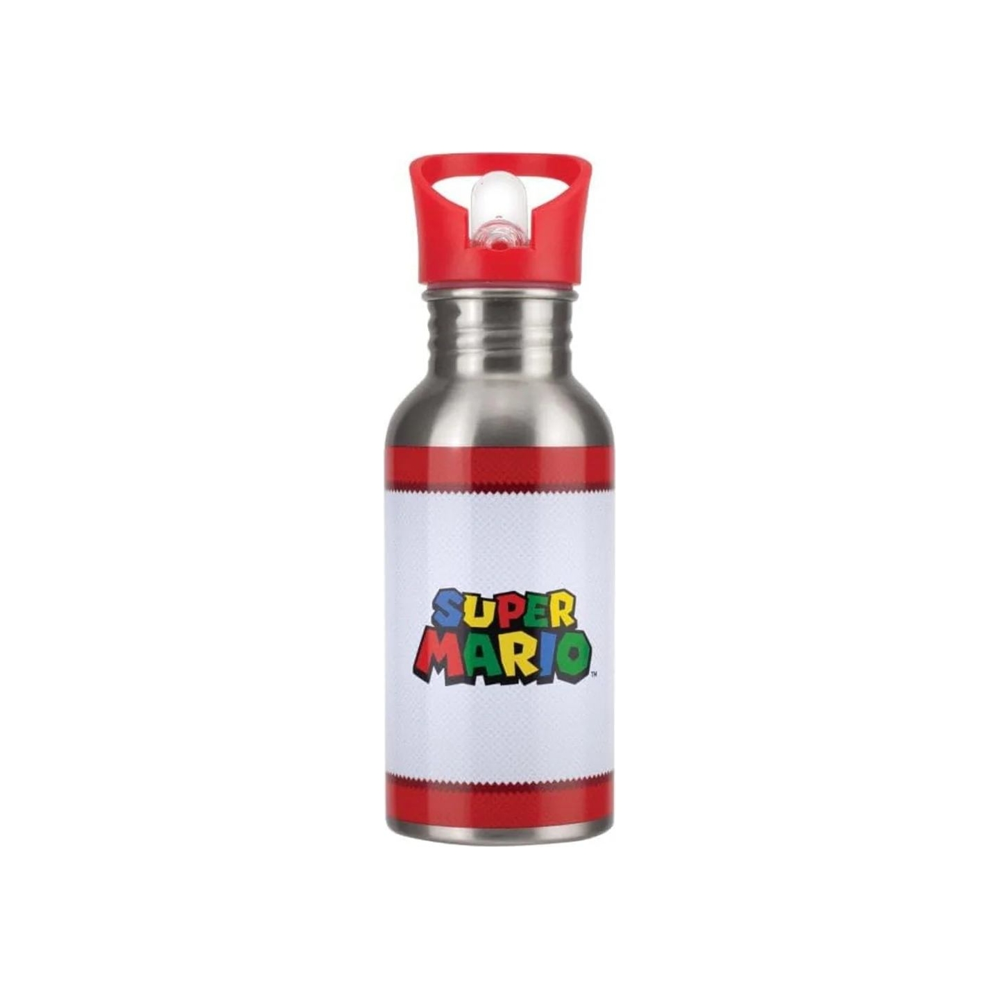 Paladone Super Mario Metal Water Bottle with Straw