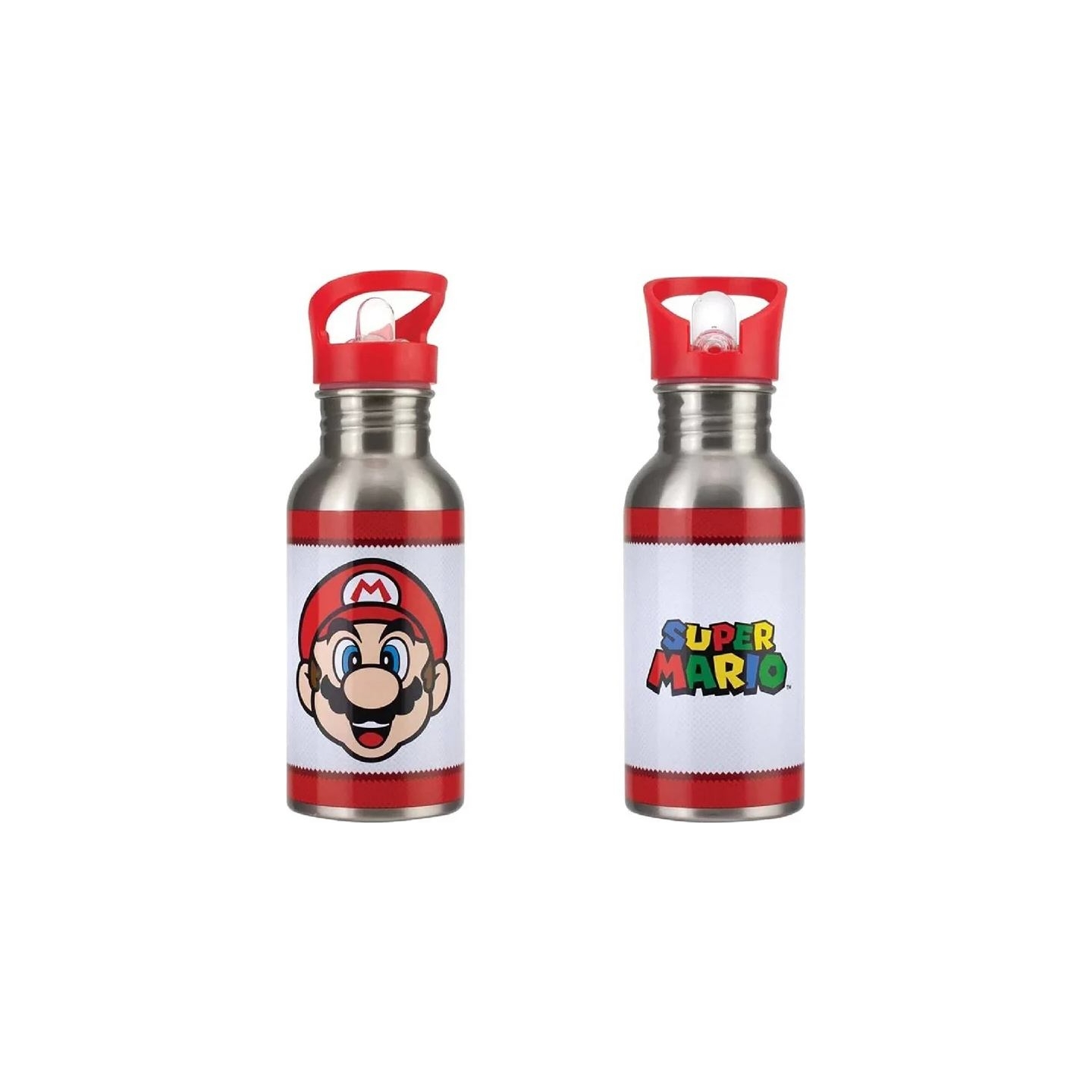 Paladone Super Mario Metal Water Bottle with Straw