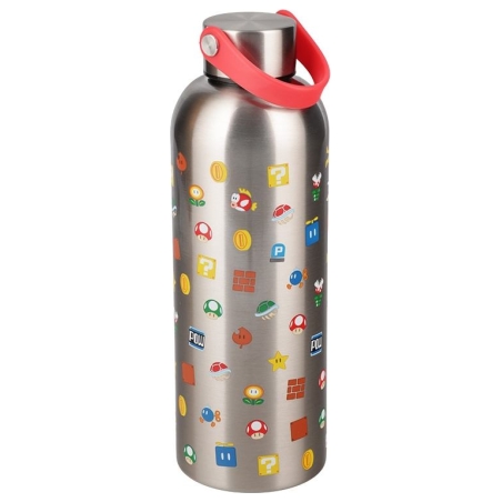 Paladone Super Mario Metal Water Bottle whit Carry Loop