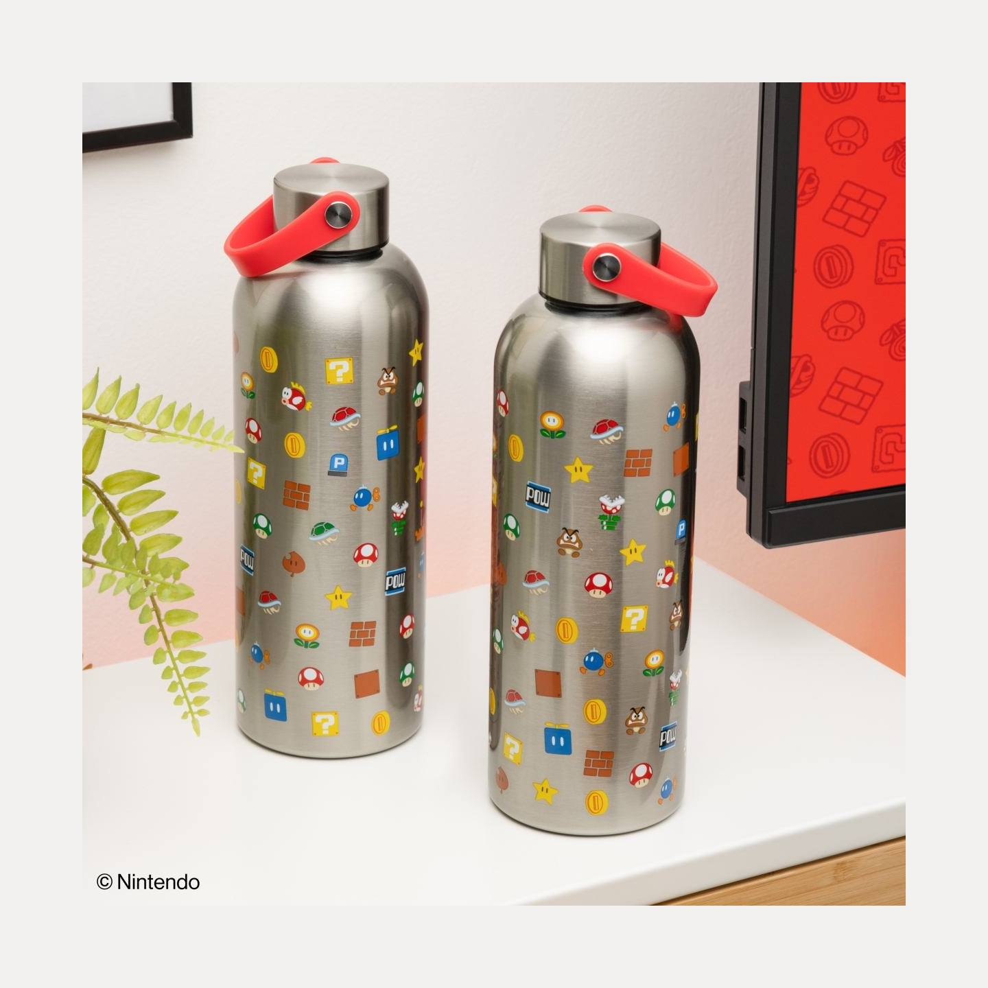 Paladone Super Mario Metal Water Bottle whit Carry Loop