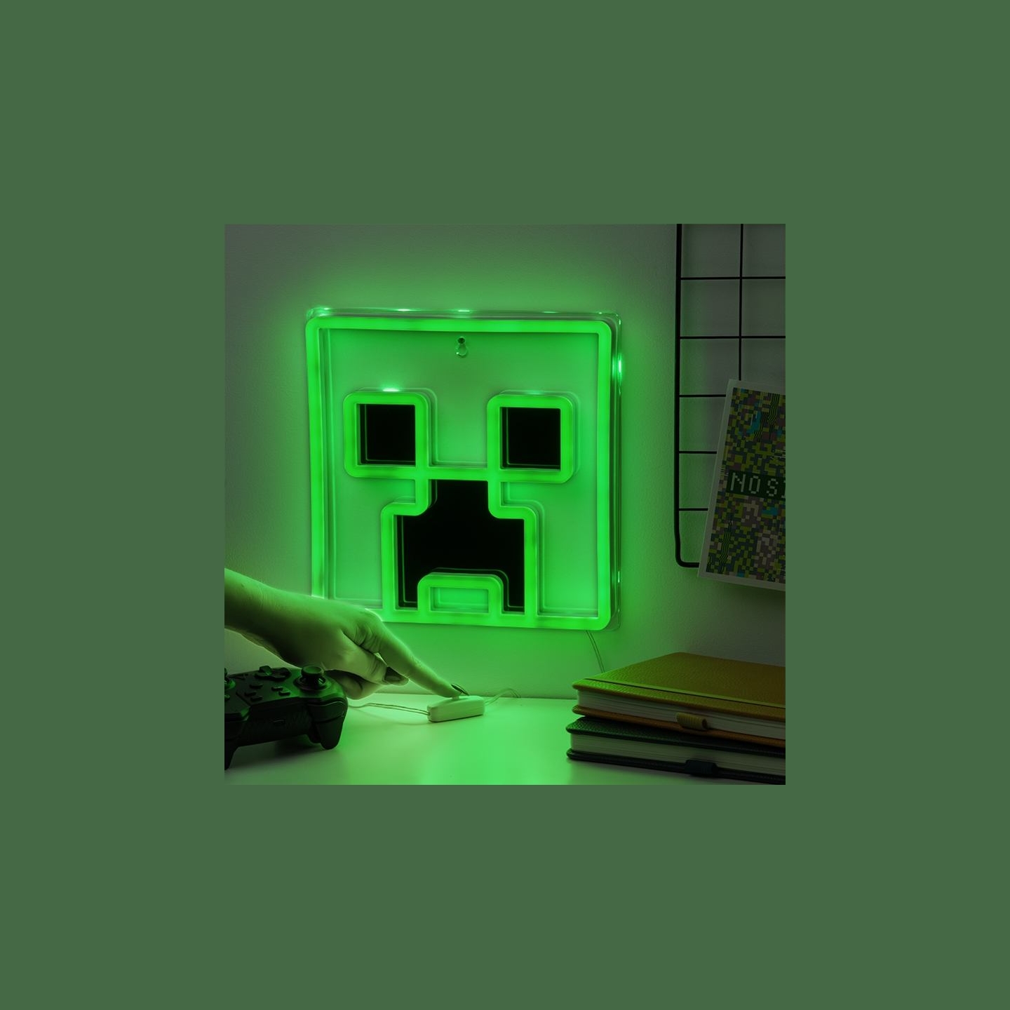 Paladone Minecraft Creeper Wall Mountable LED Neon Light