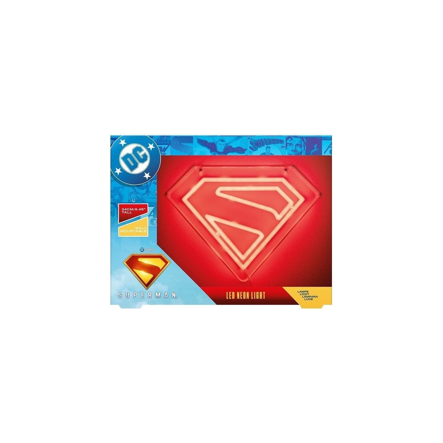 Paladone Marvel Superman Wall Mountable LED Neon Light