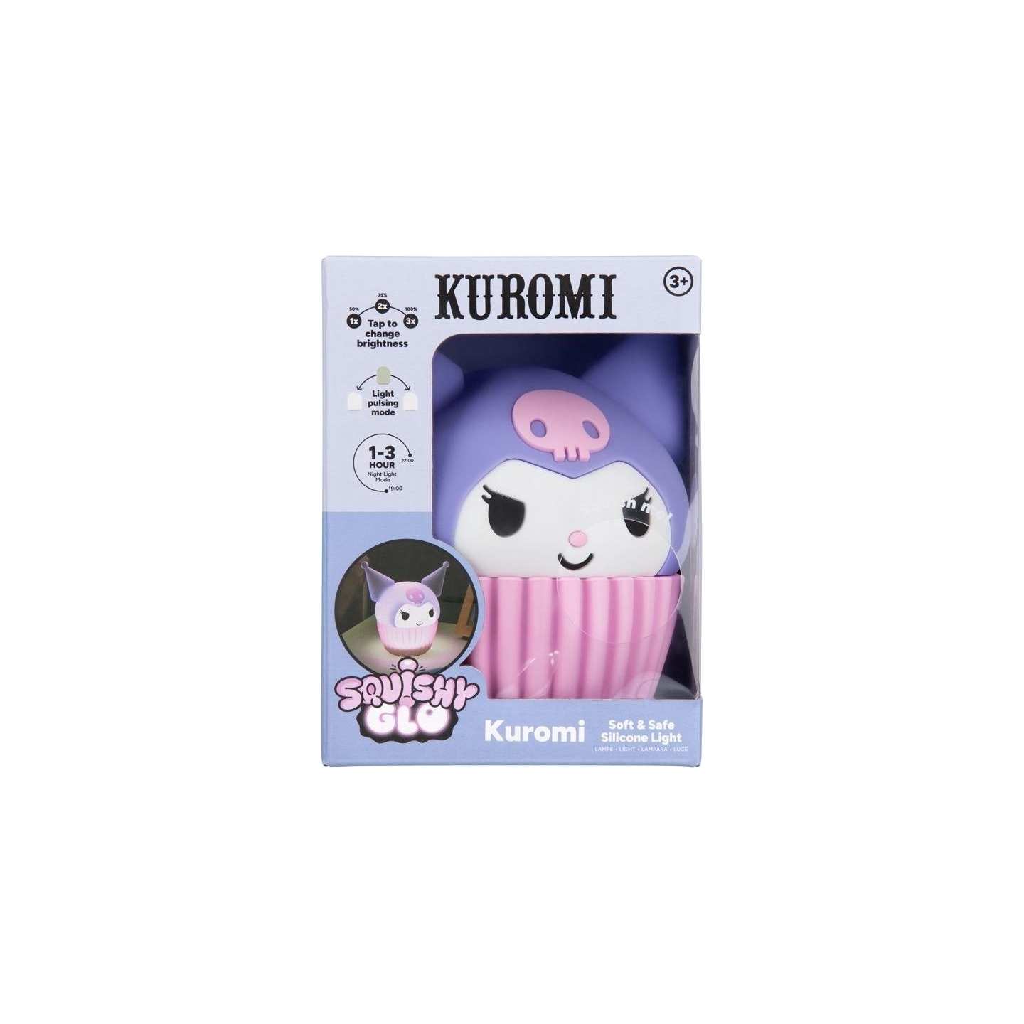 Paladone Kuromi SquishyGlo Silicone Light rechargeable