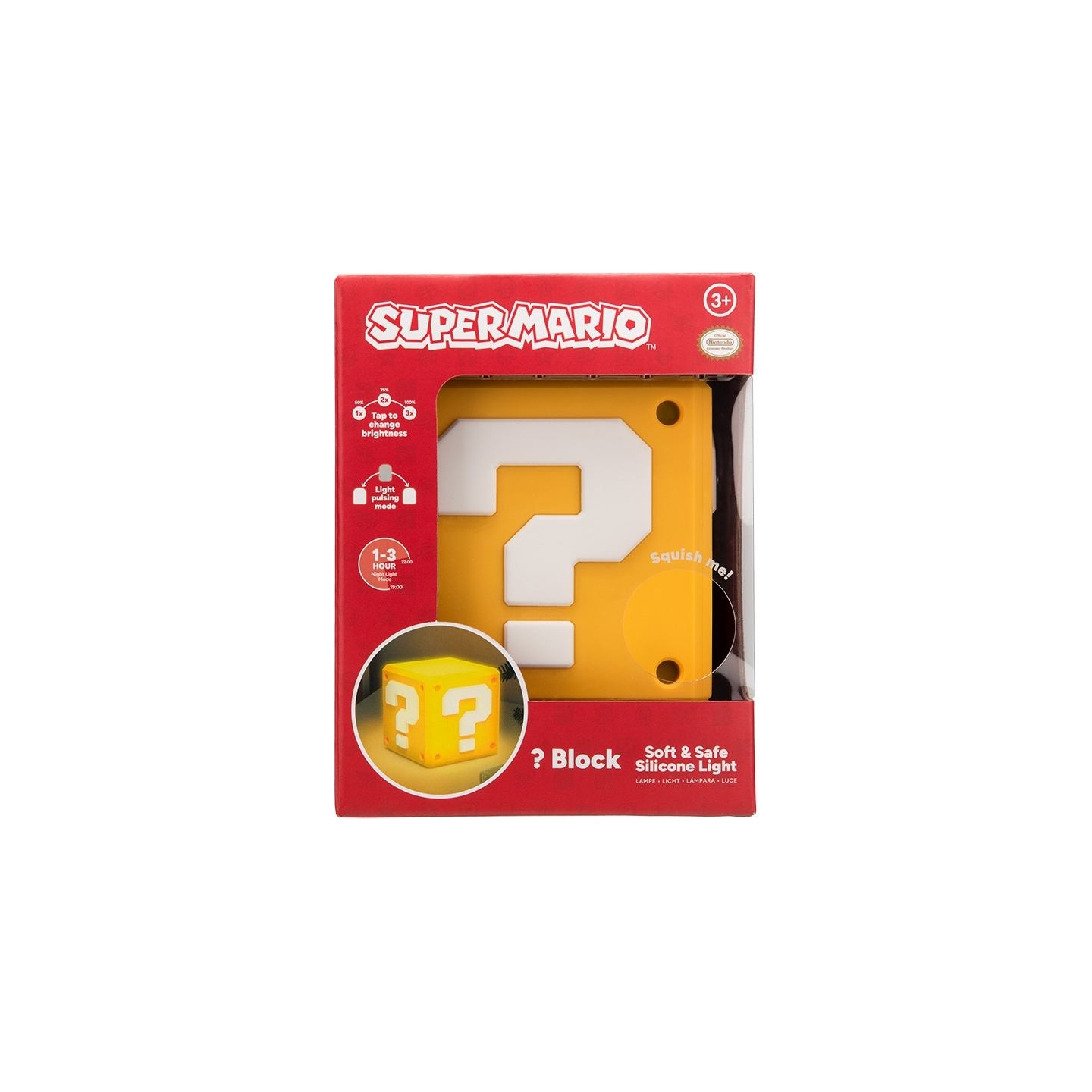 Paladone Question Block SquishyGlo Light Rechargeable