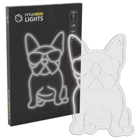 Manta SNL66WH Style Neon Lights FRENCH BULLDOG White