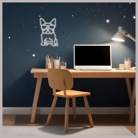 Manta SNL66WH Style Neon Lights FRENCH BULLDOG White
