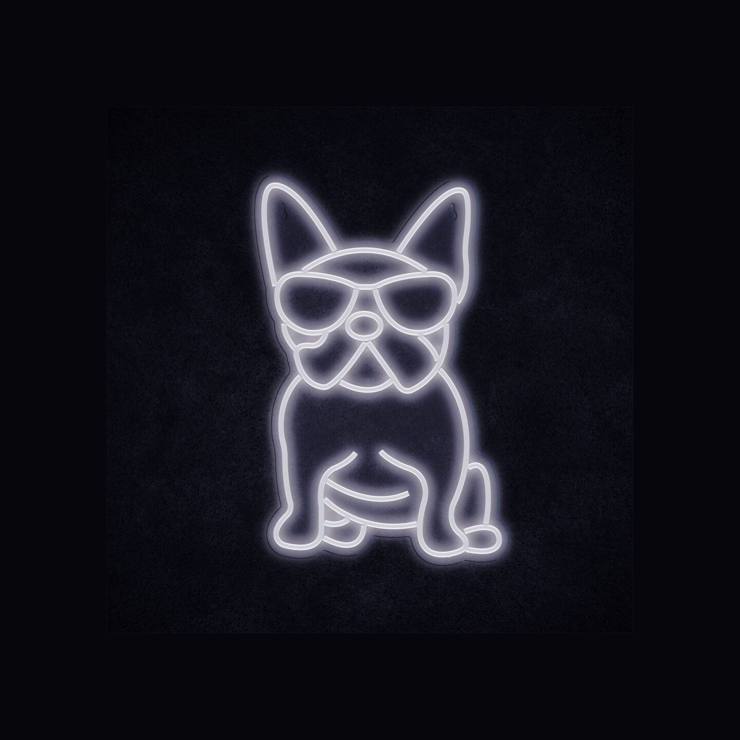 Manta SNL66WH Style Neon Lights FRENCH BULLDOG White