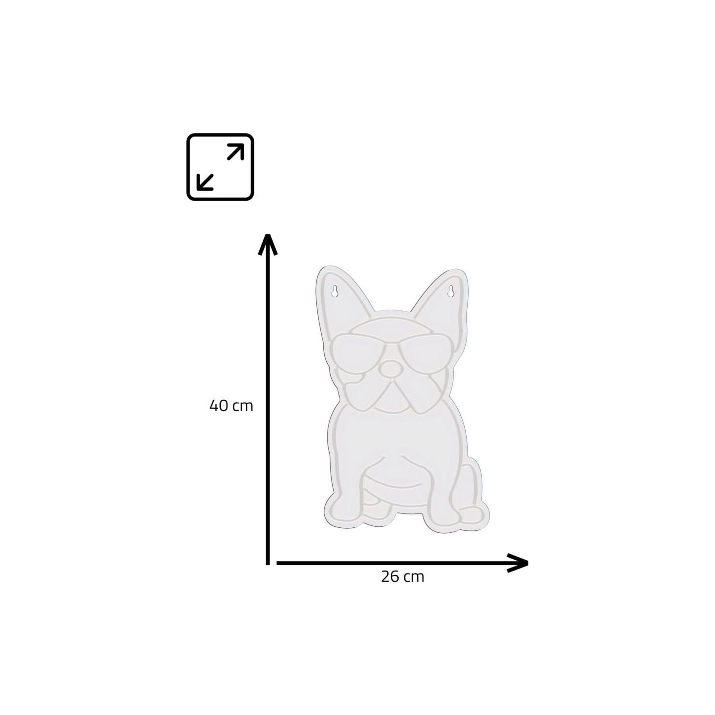 Manta SNL66WH Style Neon Lights FRENCH BULLDOG White
