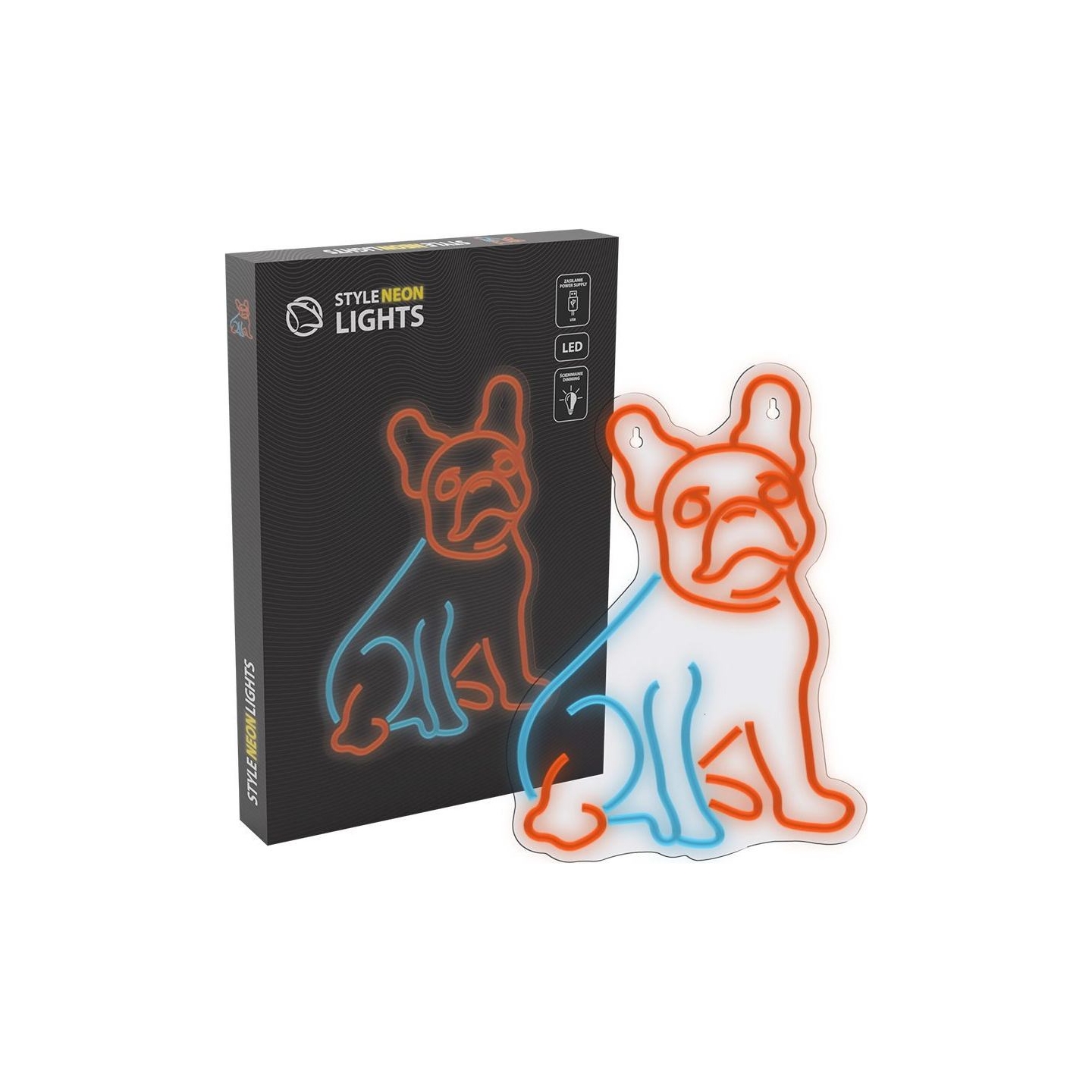 Manta SNL68MT Style Neon Lights FRENCH BULLDOG Multicolor