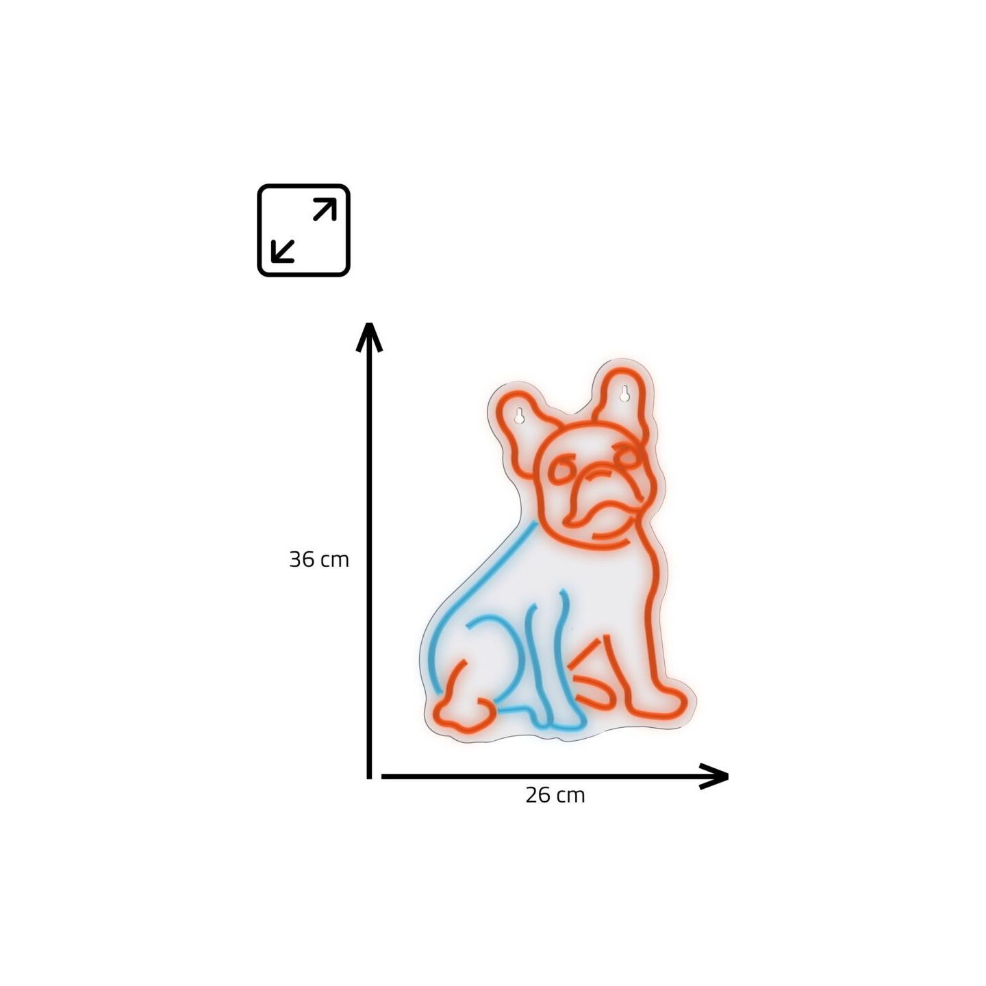 Manta SNL68MT Style Neon Lights FRENCH BULLDOG Multicolor