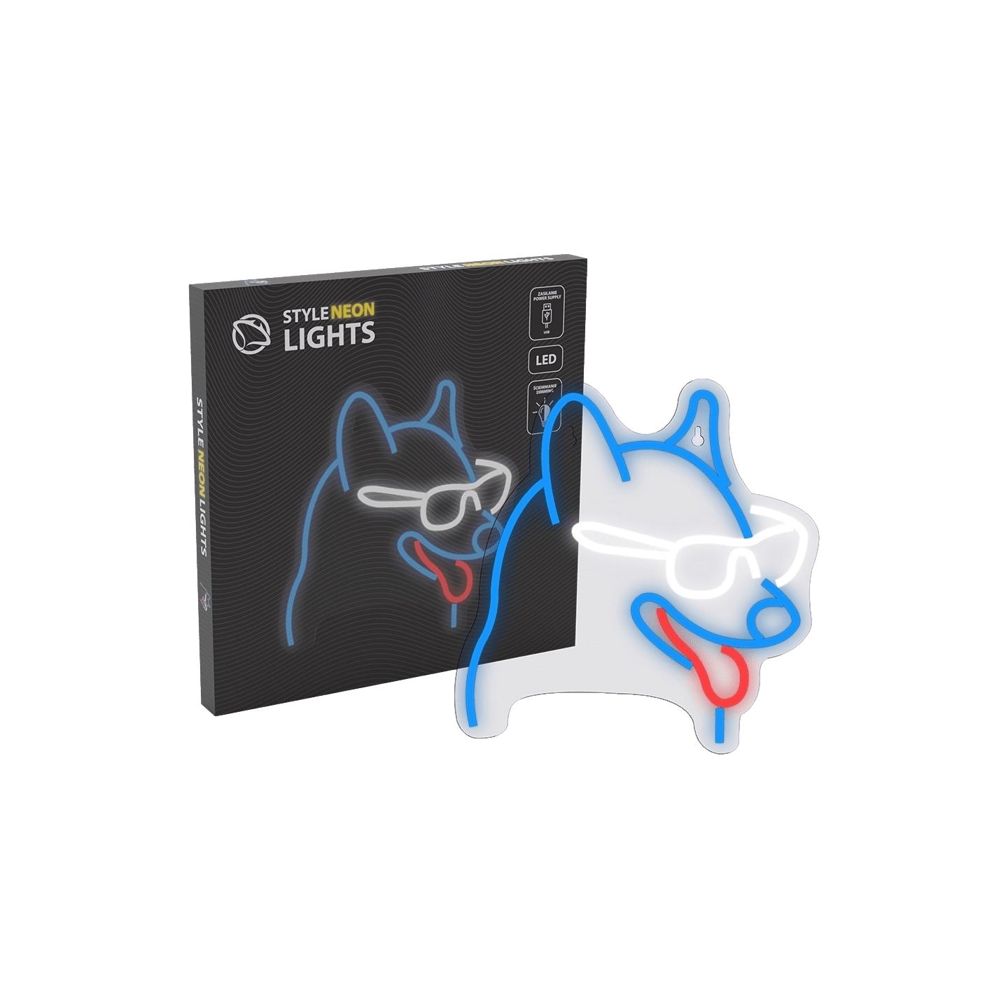 Manta SNL69MT Style Neon Lights DOG  WITH GLASSES