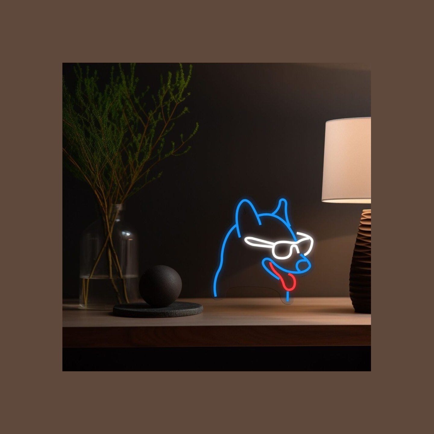 Manta SNL69MT Style Neon Lights DOG  WITH GLASSES