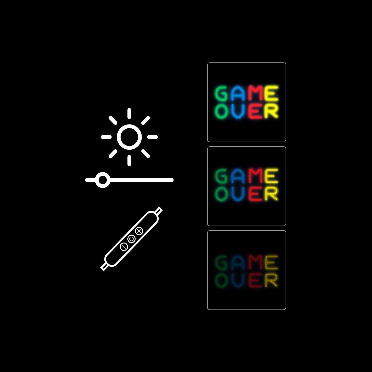 Manta SNL102MT Style Neon Lights GAME  OVER