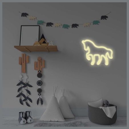 Manta SNL103WH Style Neon Lights HORSE  White