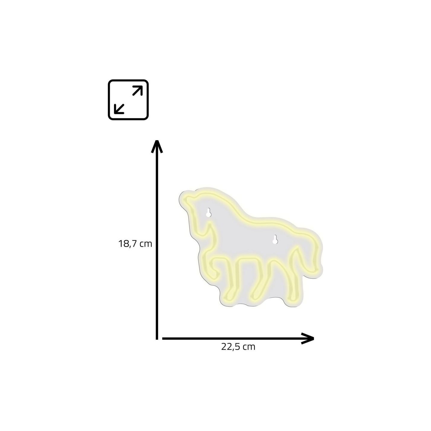 Manta SNL103WH Style Neon Lights HORSE  White