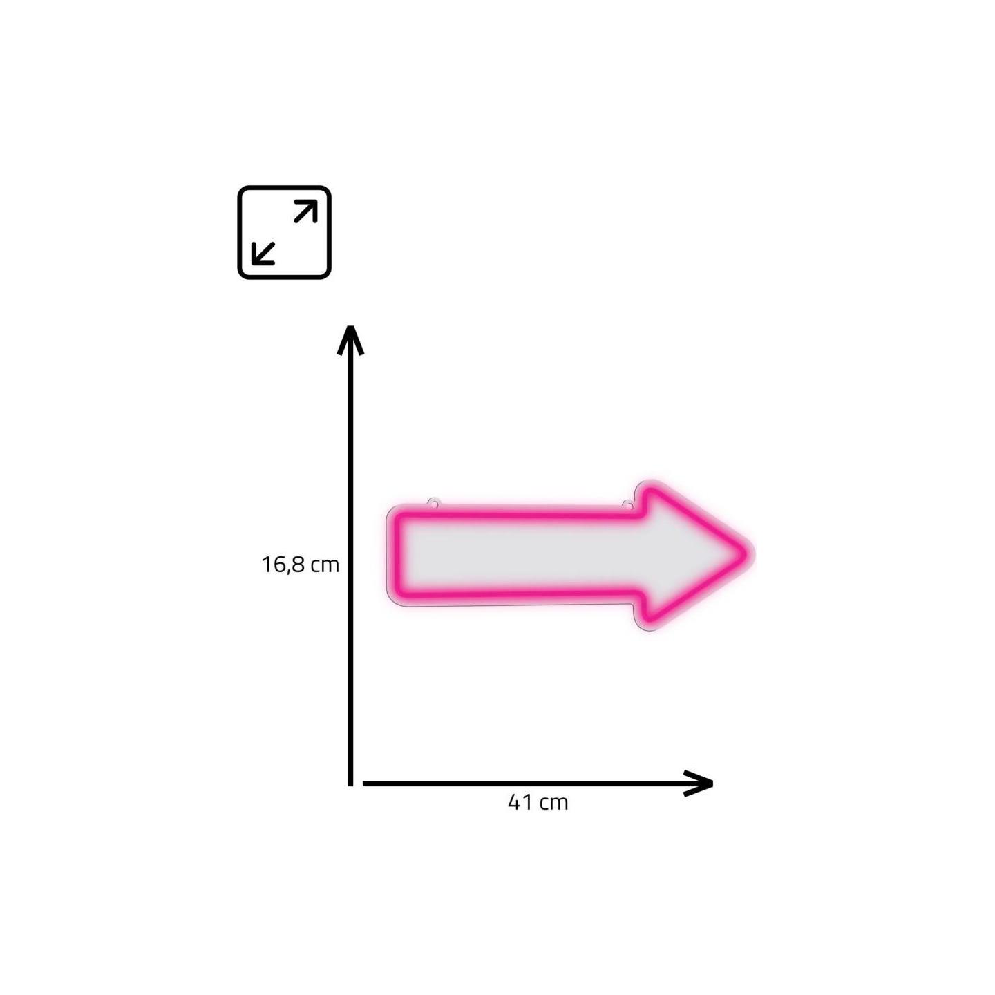 Manta SNL107PK Style Neon Lights ARROW  pink