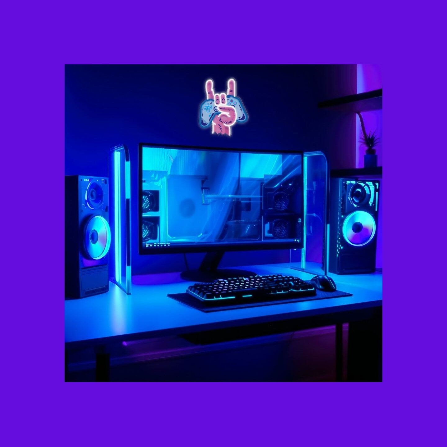 Manta SNL109MT Style Neon Lights HAND WITH GAMEPAD