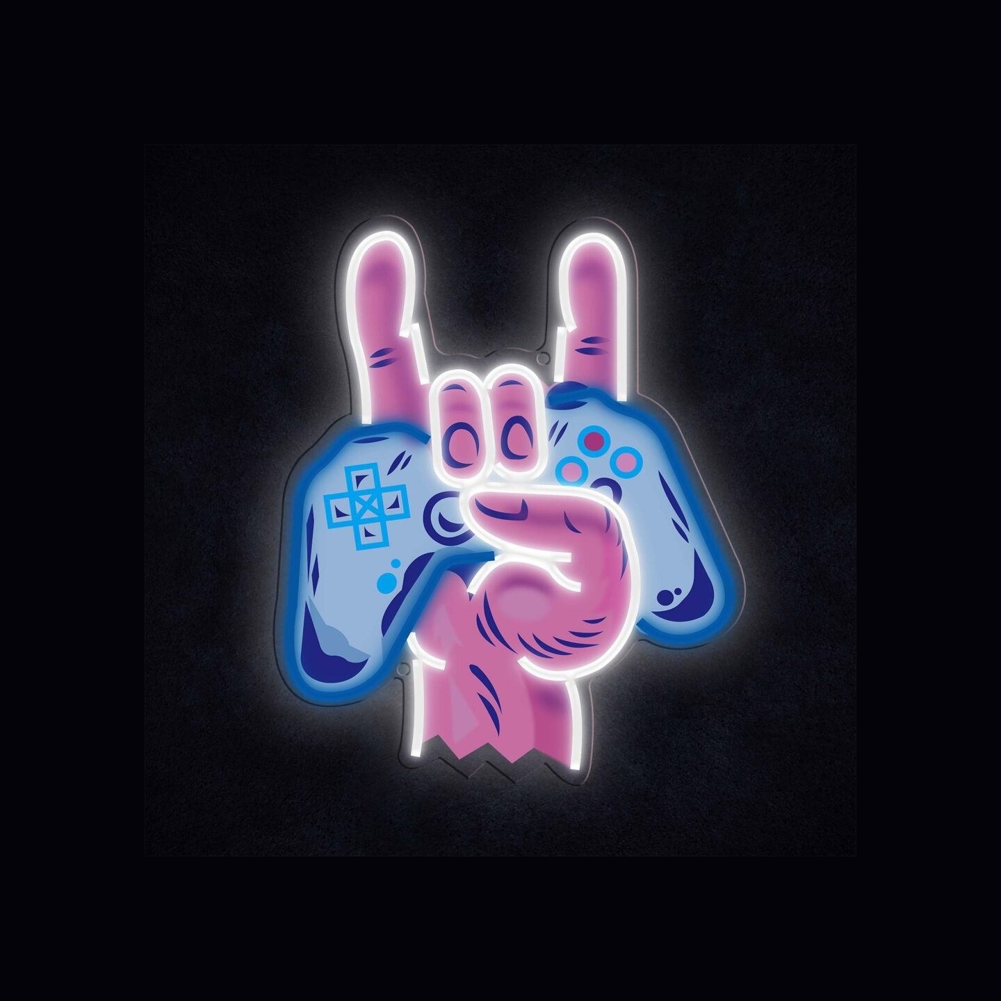 Manta SNL109MT Style Neon Lights HAND WITH GAMEPAD