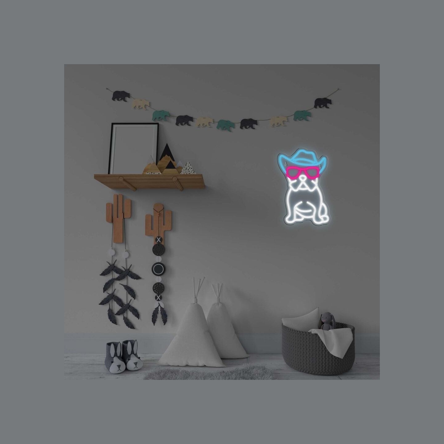 Manta SNL114MT Style Neon Lights BULDOG  WITH GLASSES