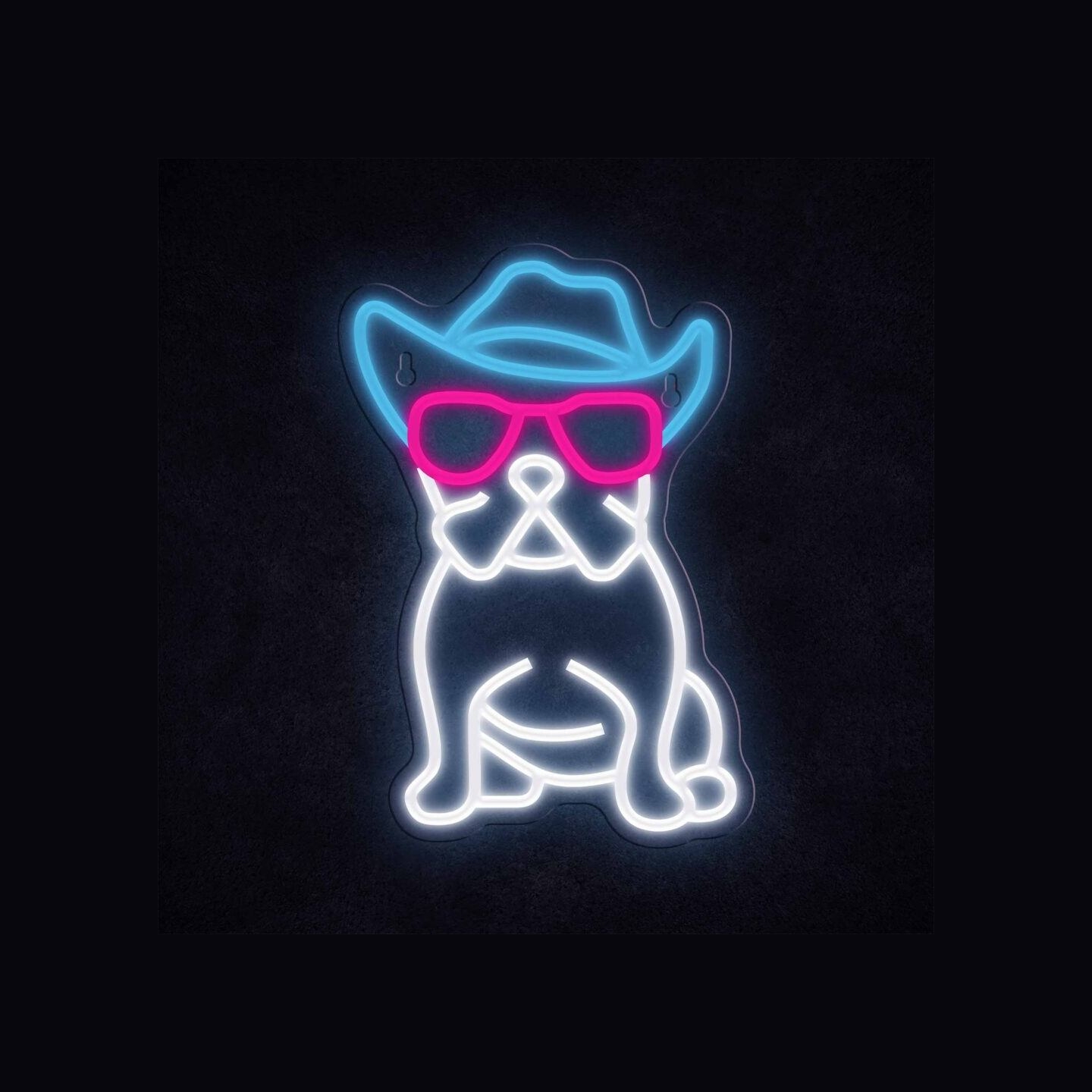 Manta SNL114MT Style Neon Lights BULDOG  WITH GLASSES