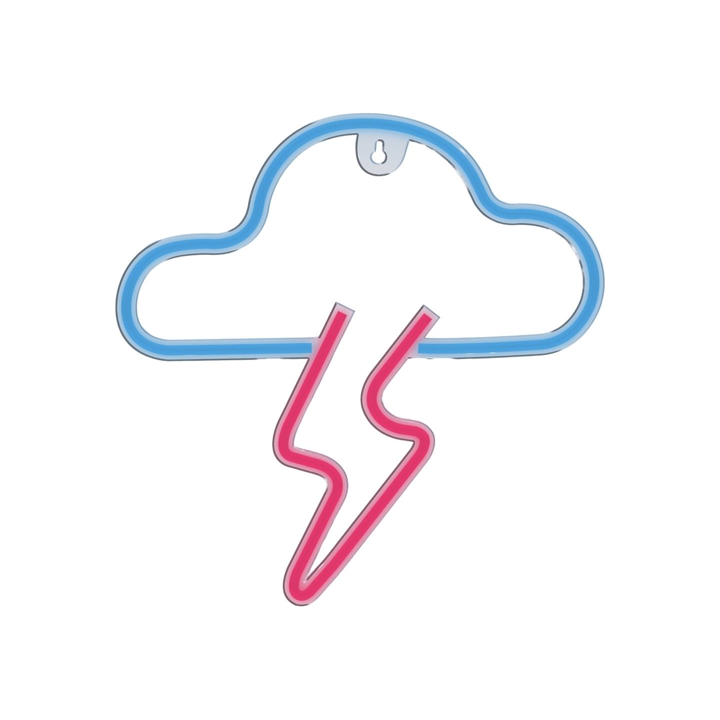 Manta SNL71BL Style Neon Lights CLOUD WITH LIGHTNING Blue-Pink