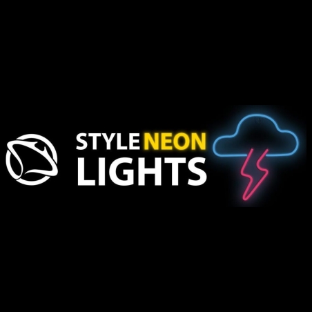 Manta SNL71BL Style Neon Lights CLOUD WITH LIGHTNING Blue-Pink
