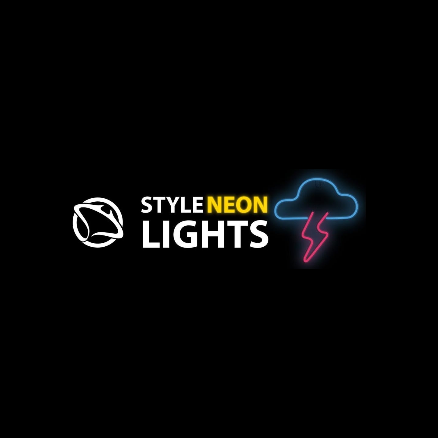 Manta SNL71BL Style Neon Lights CLOUD WITH LIGHTNING Blue-Pink
