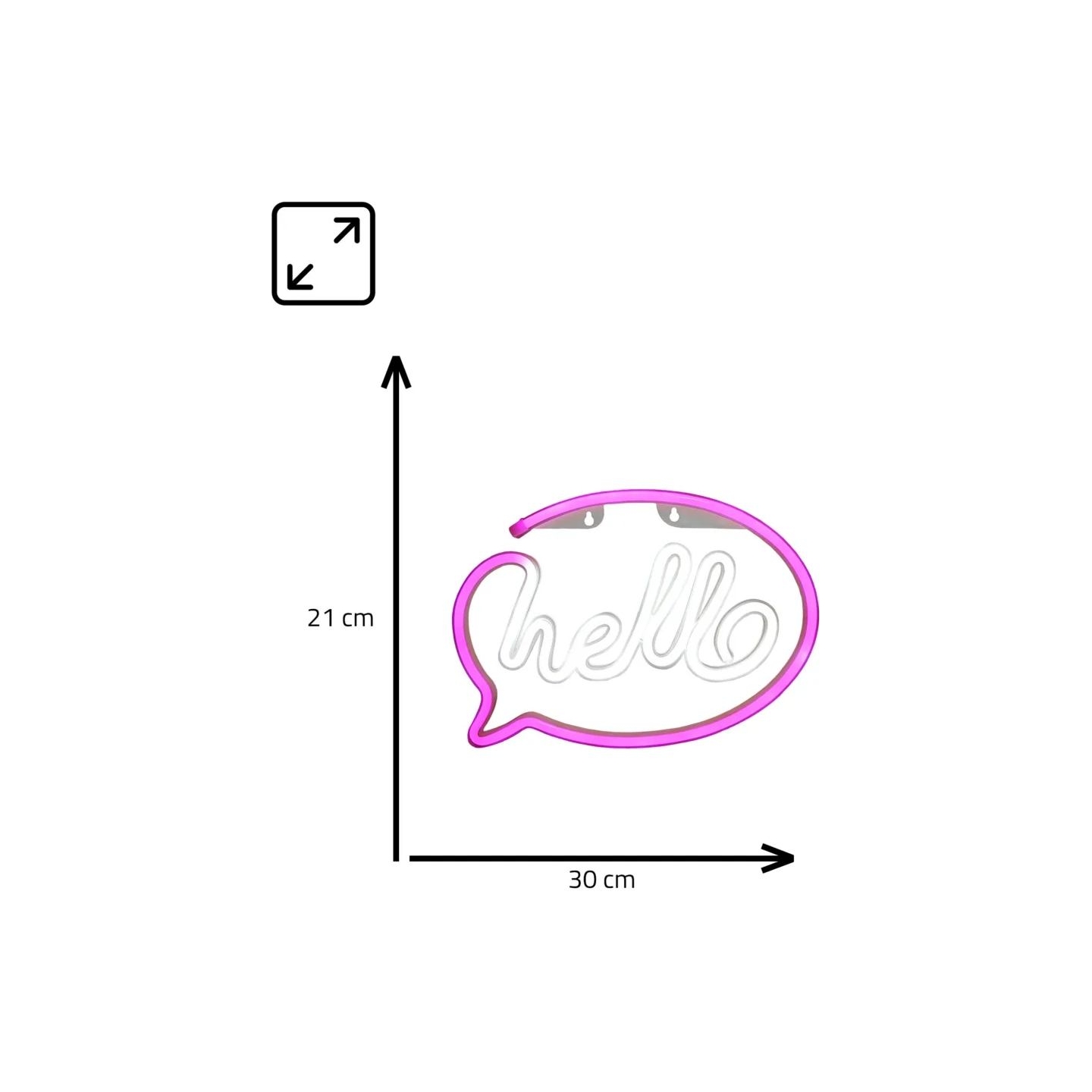 Manta SNL08PKT Style Neon Lights HELLO Pink/White