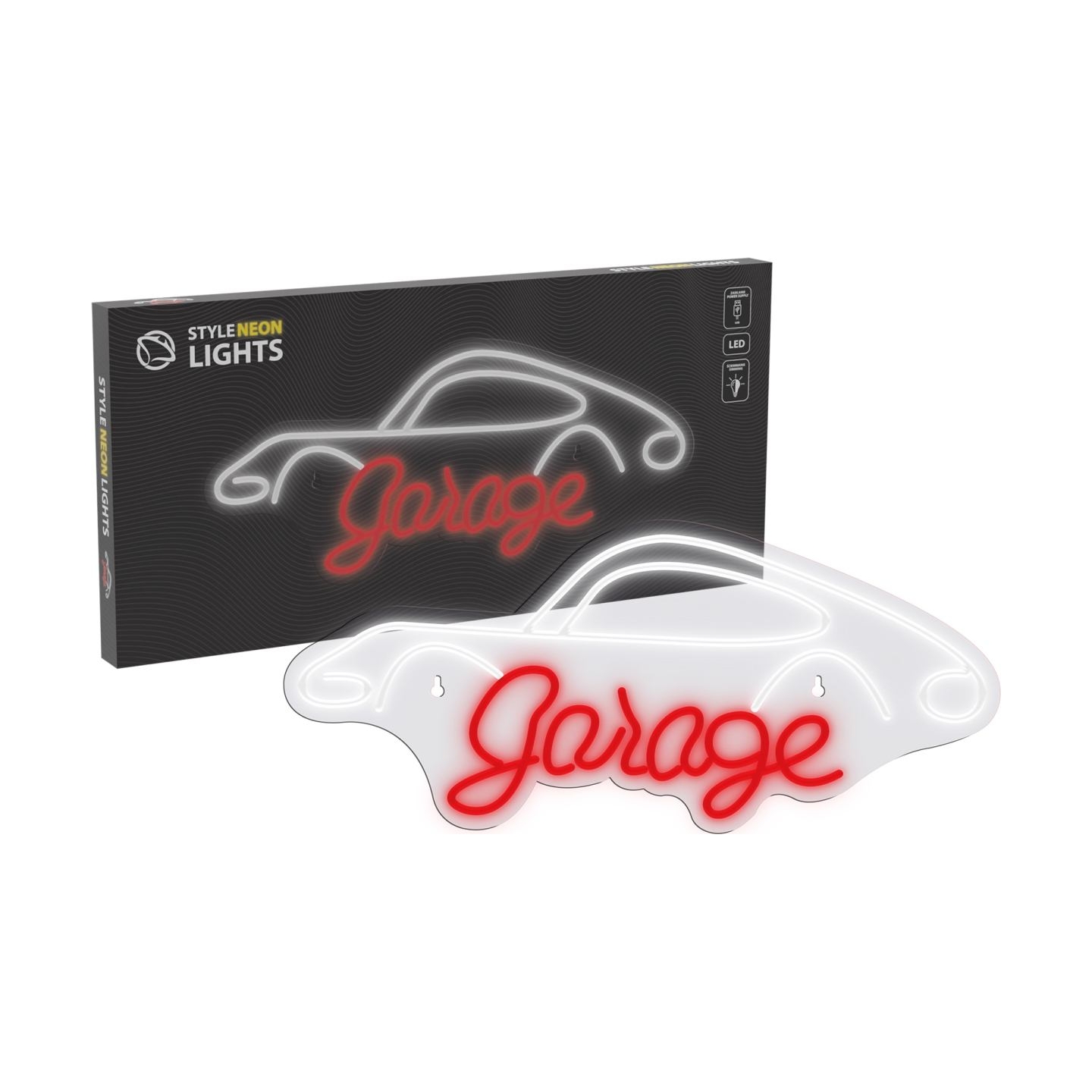Manta SNL95WH Style Neon Lights Garage white-red