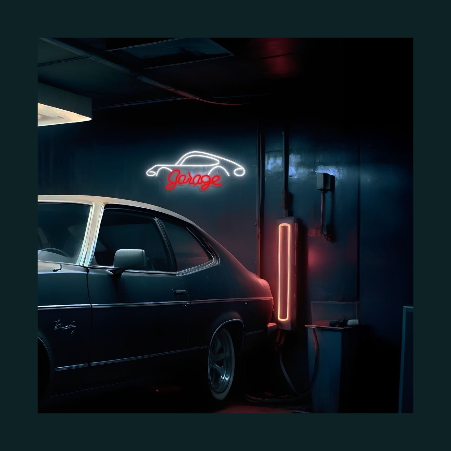 Manta SNL95WH Style Neon Lights Garage white-red