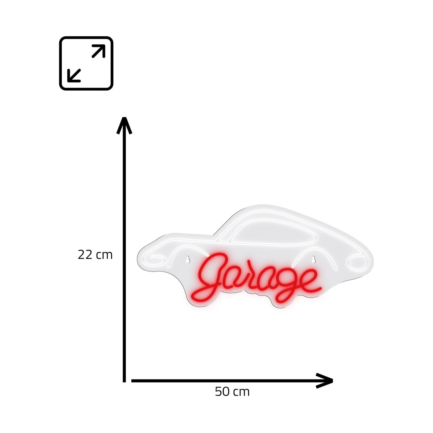 Manta SNL95WH Style Neon Lights Garage white-red