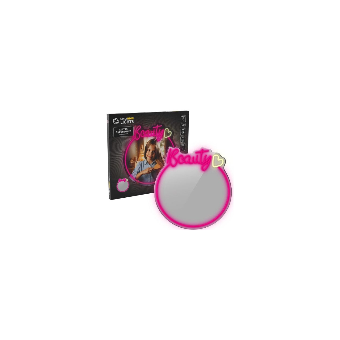 Manta MASNL130PK  Style Neon Lights BEAUTY LED Neon Mirror
