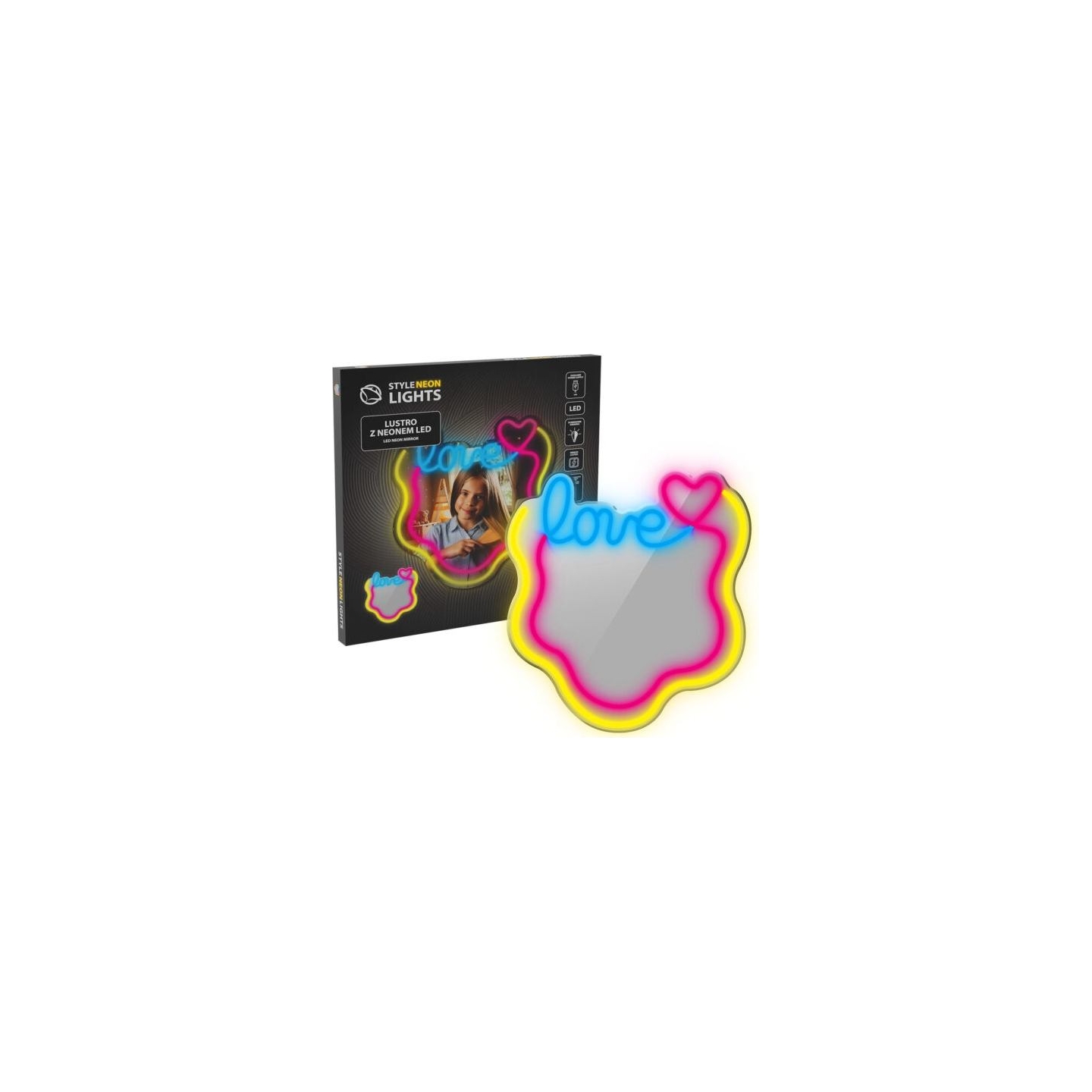 Manta MASNL131MT  Style Neon Lights LOVE LED Neon Mirror