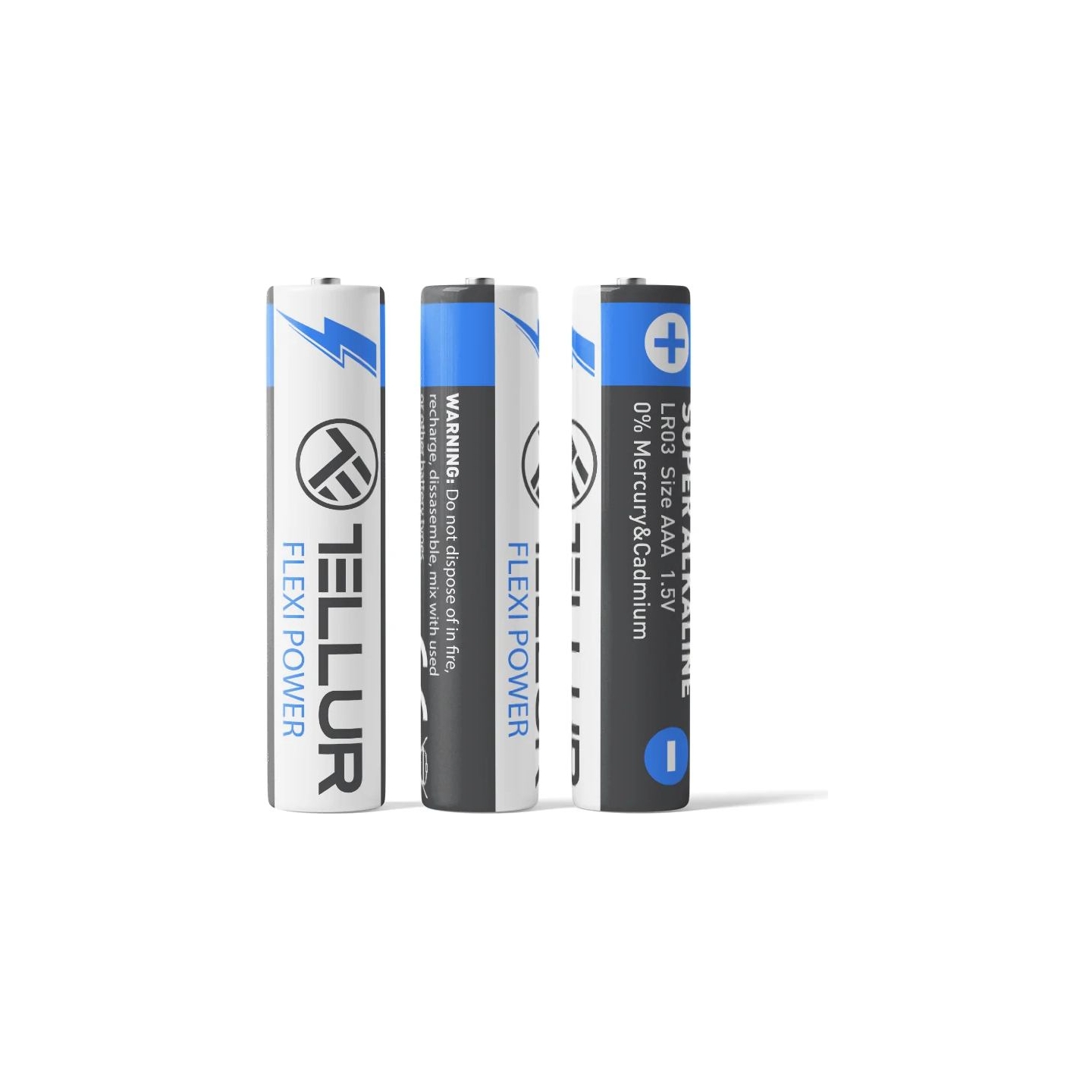 Tellur Flexi Power battery, Super Alkaline, AAA LR03, 1.5V, 2 pcs/set