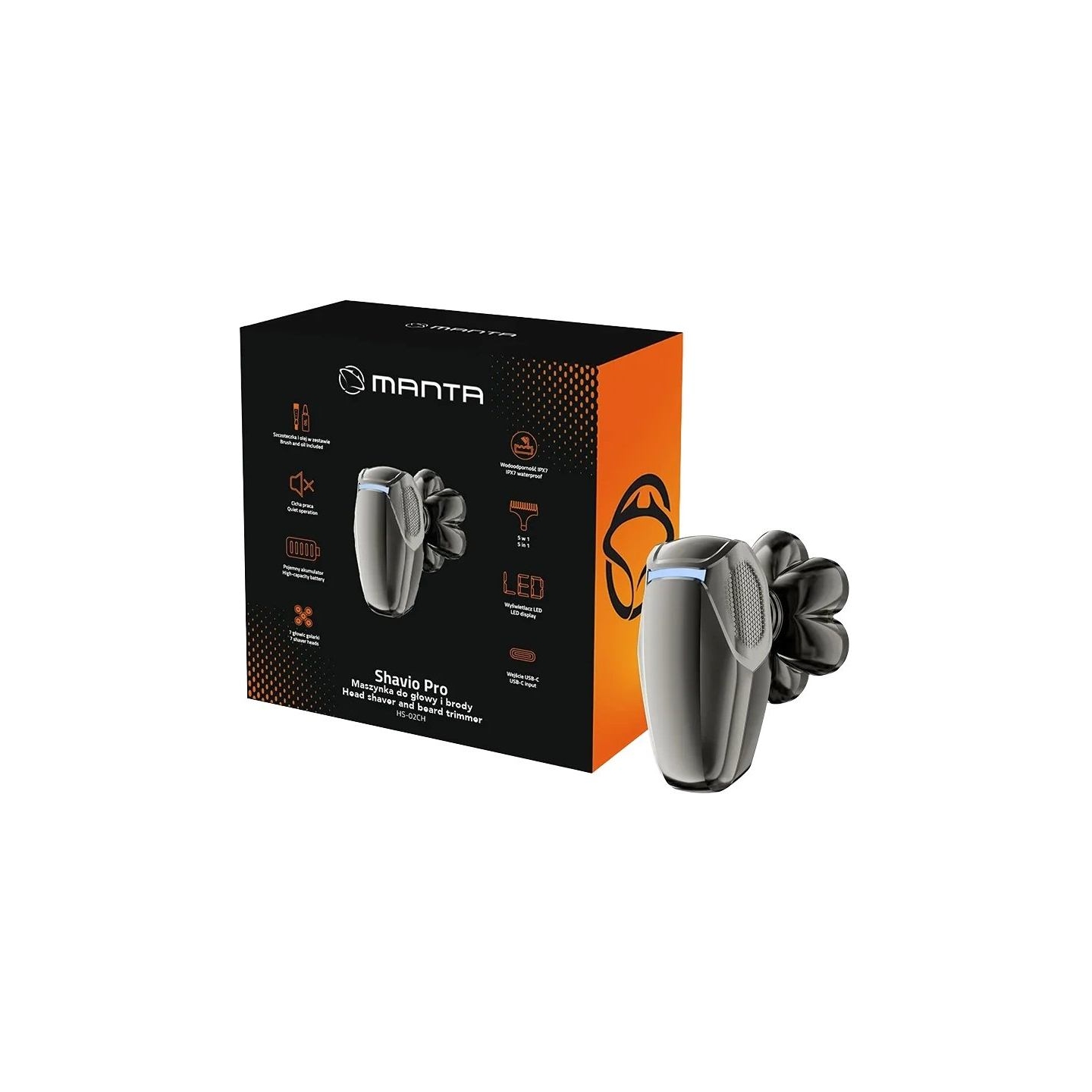 Manta HS-02CH Head shaver and beard trimmer