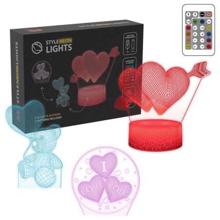 Manta SNL115RGB LED lamp Light decoration Heart RGB 3D